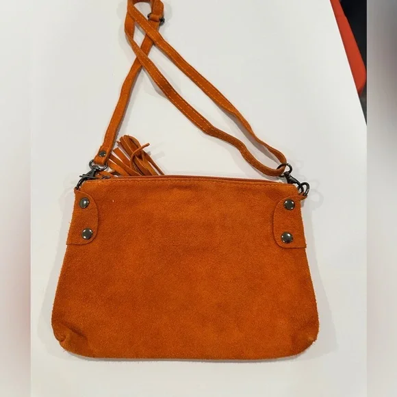 Borse in Pelle Genuine Suede Leather Crossbody Bag – Made in Italy - Picture 3 of 9